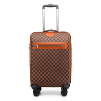 08 Monica muse Fashion Checkerboard Pattern Luggage 