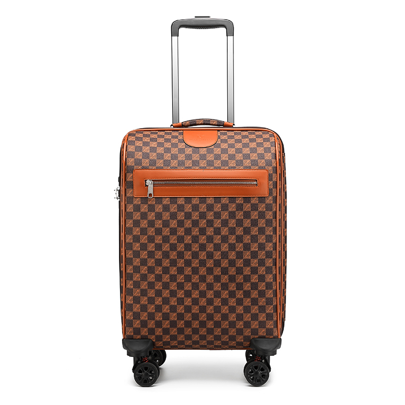 08 Monica muse Fashion Checkerboard Pattern Luggage 