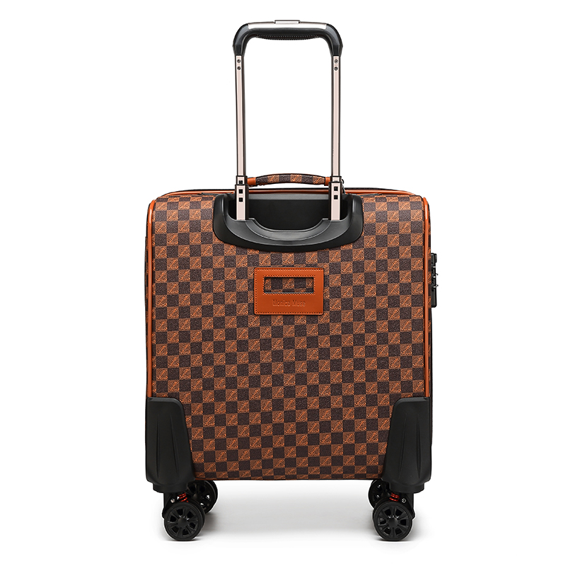 08 Monica muse Fashion Checkerboard Pattern Luggage 