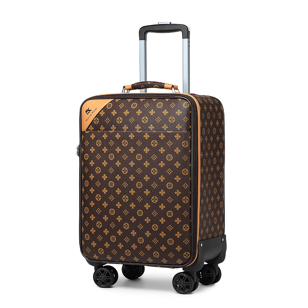 Monica Muse 20-inch Classic Vintage Checkless Luggage